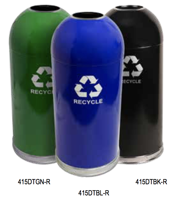 Dome Top Recycling Receptacles