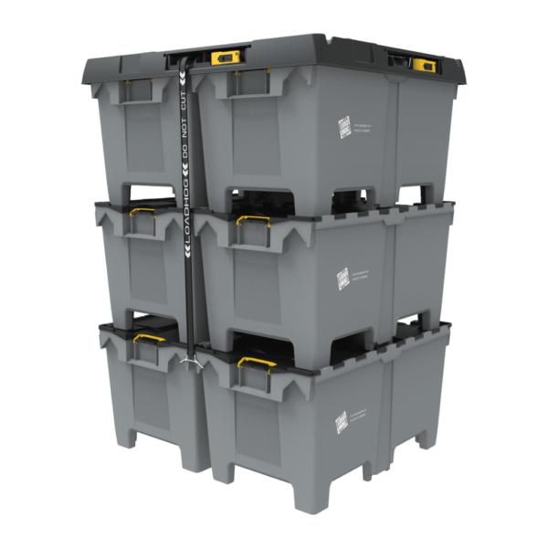 Stacked Half Pallet Containers
